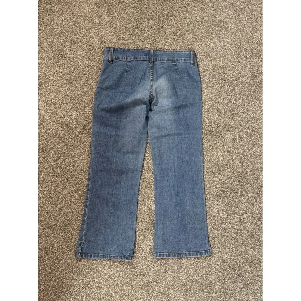 Vintage Y2K Angel Made in America Womens Medium Wash Cropped Flare Jeans Size L